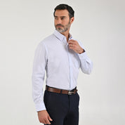 Camisa Sansabelt Para Caballero Manga Larga Regular Fit 8057 Azul