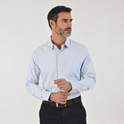Camisa Sansabelt Para Caballero Manga Larga Regular Fit 8065 Azul