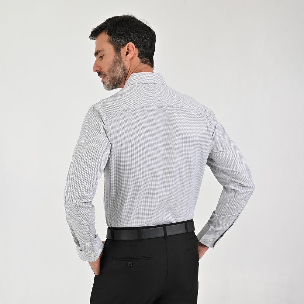 Camisa Sansabelt Para Caballero Manga Larga Regular Fit 8070 Negro