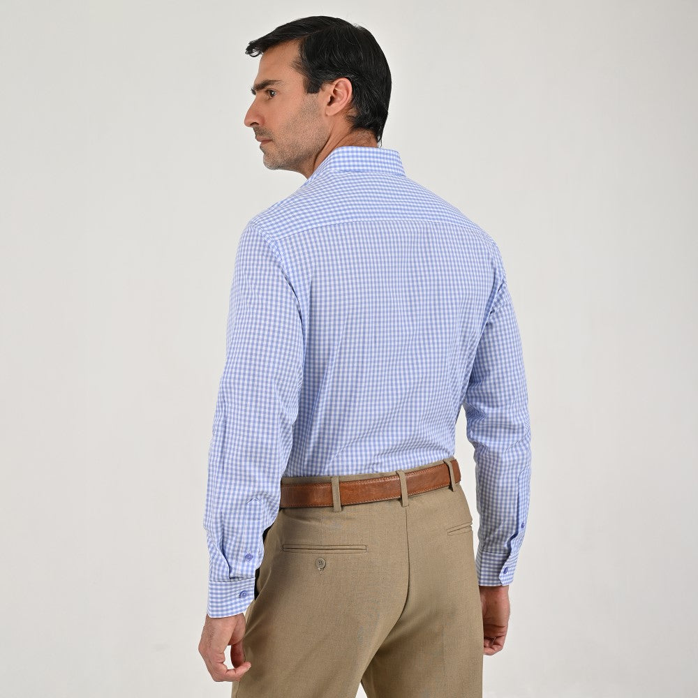 Camisa Sansabelt Regular Fit Botón Oculto Manga Larga 3050