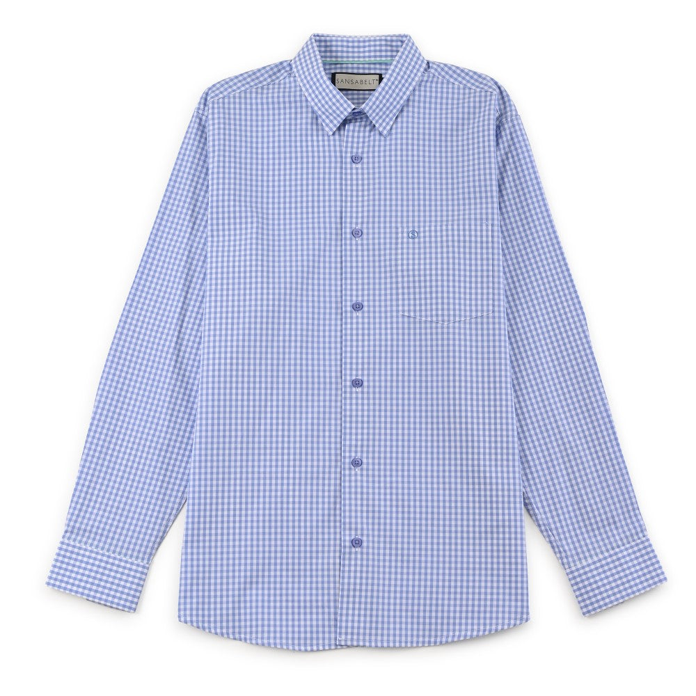 Camisa Sansabelt Regular Fit Botón Oculto Manga Larga 3050