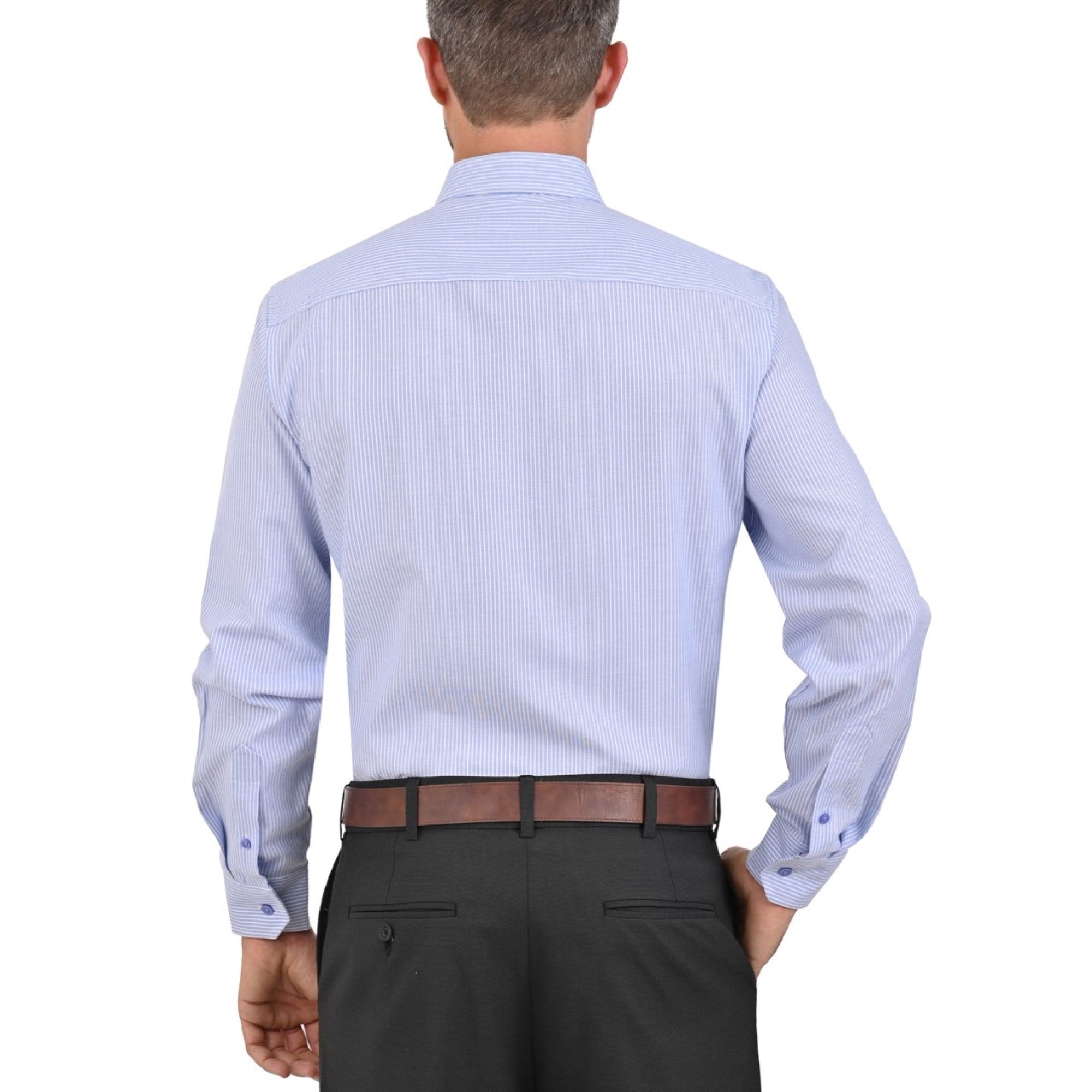 Camisa Sansabelt Regular Fit Manga Larga Boton Oculto 3808