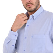 Camisa Sansabelt Regular Fit Manga Larga Boton Oculto 3808