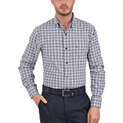 Camisa Sansabelt Regular Fit Manga Larga Boton Oculto 3809 Gris