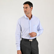 Camisa de vestir Sansabelt Regular Fit Manga larga 7566 Blanco