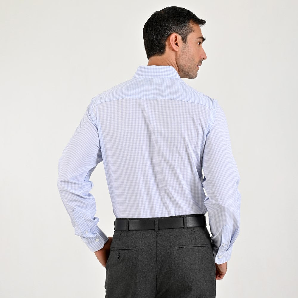 Camisa de vestir Sansabelt Regular Fit Manga larga 7566 Blanco