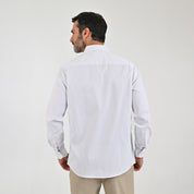 Camisa Sansabelt Para Caballero Manga Larga Regular Fit 8059 Blanco