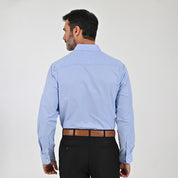 Camisa Sansabelt Para Caballero Manga Larga Regular Fit 8066 Azul