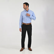 Camisa Sansabelt Para Caballero Manga Larga Regular Fit 8066 Azul