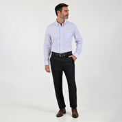 Camisa Sansabelt Para Caballero Manga Larga Regular Fit 8069 Azul