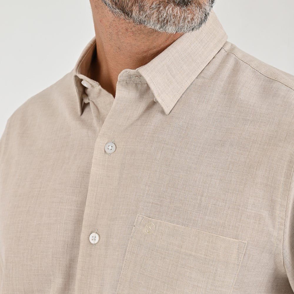 Camisa Sansabelt Para Caballero Manga Larga Regular Fit 8072 Arena