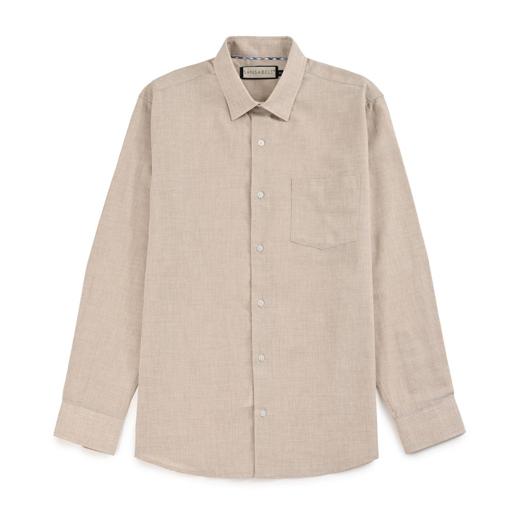 Camisa Sansabelt Para Caballero Manga Larga Regular Fit 8072 Arena