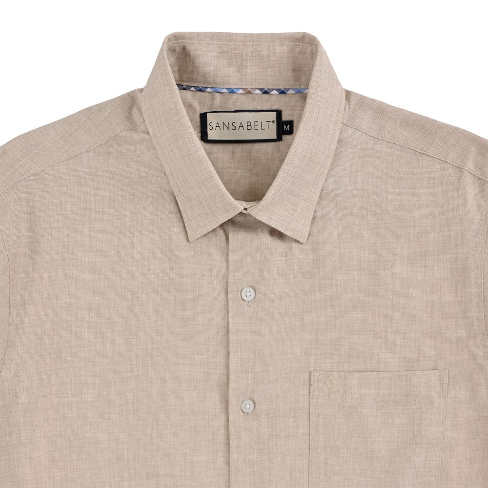 Camisa Sansabelt Para Caballero Manga Larga Regular Fit 8072 Arena