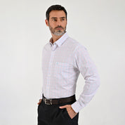 Camisa Sansabelt Para Caballero Manga Larga Regular Fit 8063 Blanco
