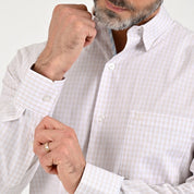 Camisa Sansabelt Para Caballero Manga Larga Regular Fit 8067 Beige