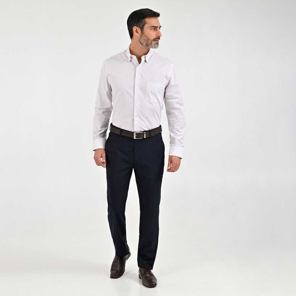 Camisa Sansabelt Para Caballero Manga Larga Regular Fit 8067 Beige