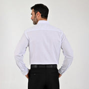 Camisa Sansabelt Para Caballero Manga Larga Regular Fit 8068 Blanco
