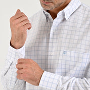 Camisa de vestir Sansabelt Regular Fit Manga larga 7568 Blanco