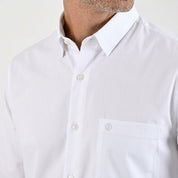 Camisa de vestir Sansabelt Regular Fit Manga larga 6036 Blanco