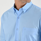 Camisa de vestir Sansabelt Regular Fit Manga larga 6036 Azul