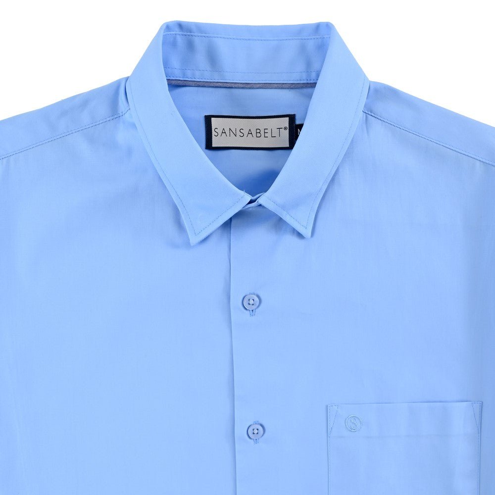 Camisa de vestir Sansabelt Regular Fit Manga larga 6036 Azul