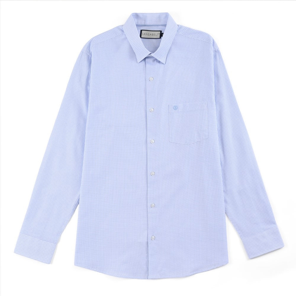 Camisa de vestir Sansabelt Regular Fit Manga larga 7573 Blanco