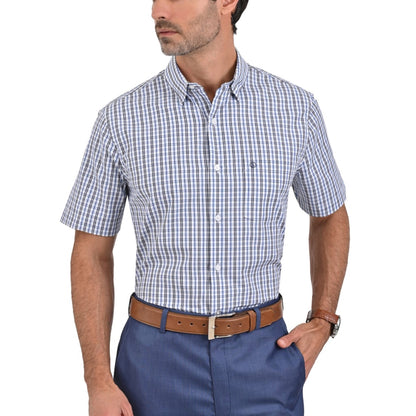 Camisa Sansabelt Regular Fit Manga Corta Botón Oculto 3796