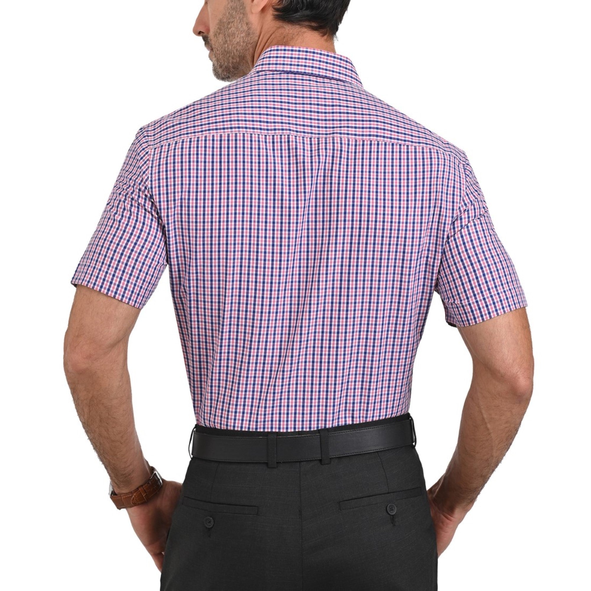 Camisa Sansabelt Regular Fit Botón Oculto 3805 Rojo