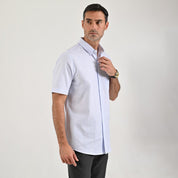 Camisa casual Sansabelt Regular Fit Manga corta 7573 Blanco