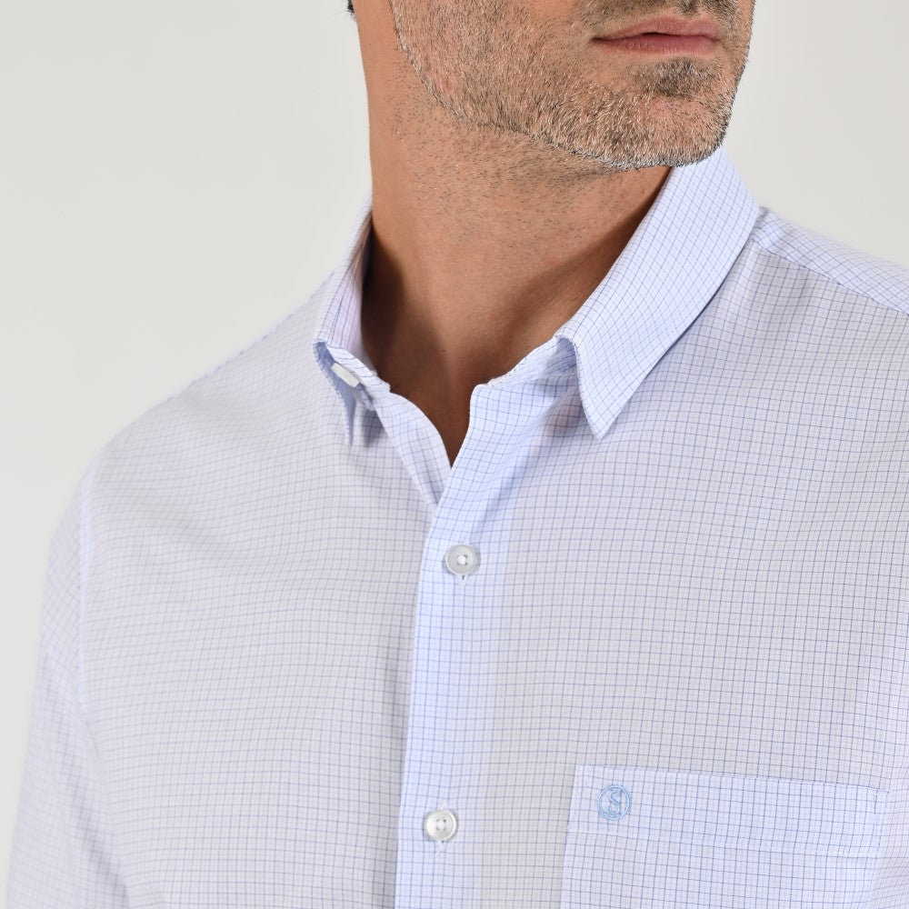 Camisa casual Sansabelt Regular Fit Manga corta 7573 Blanco