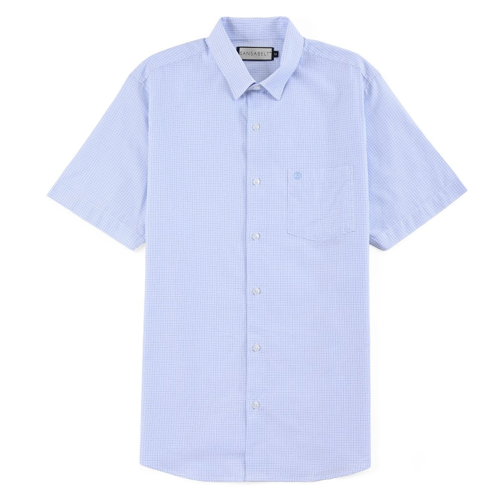 Camisa casual Sansabelt Regular Fit Manga corta 7573 Blanco
