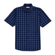 Camisa Sansabelt Para Caballero Manga Corta Regular Fit 8054 Azul Marino