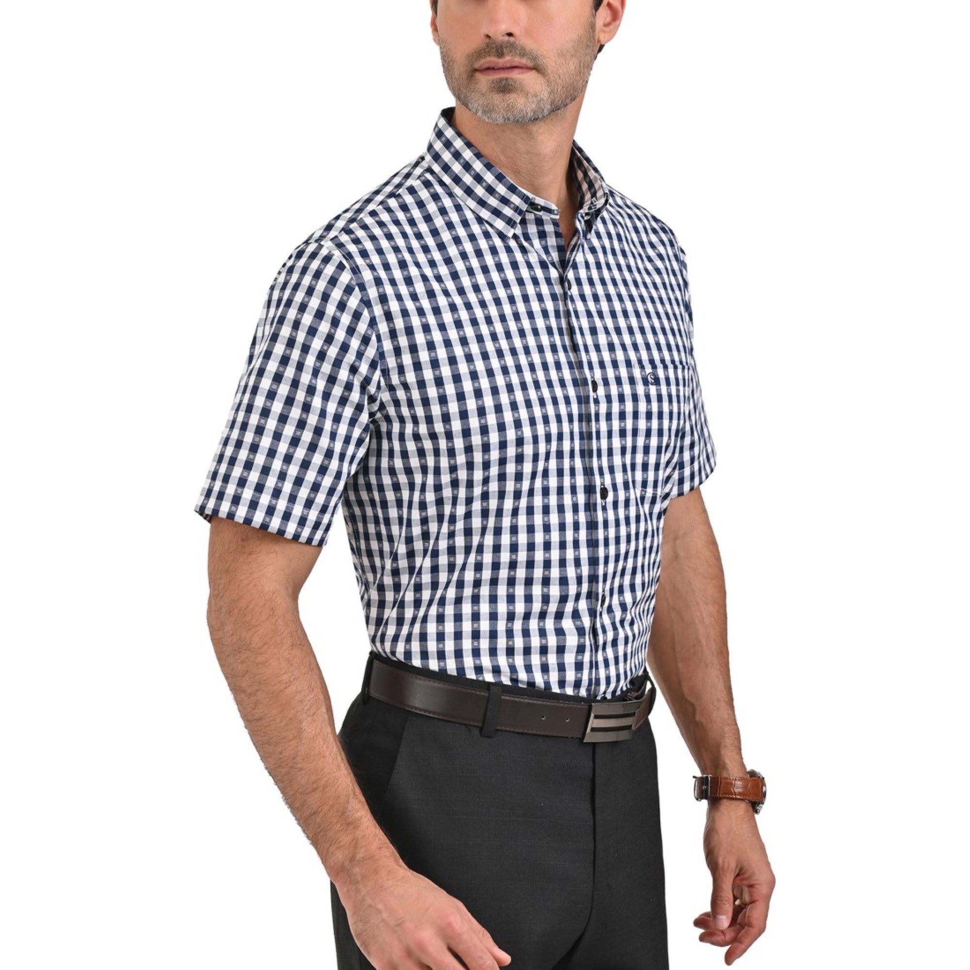 Camisa Sansabelt Regular Fit Botón Oculto 3795