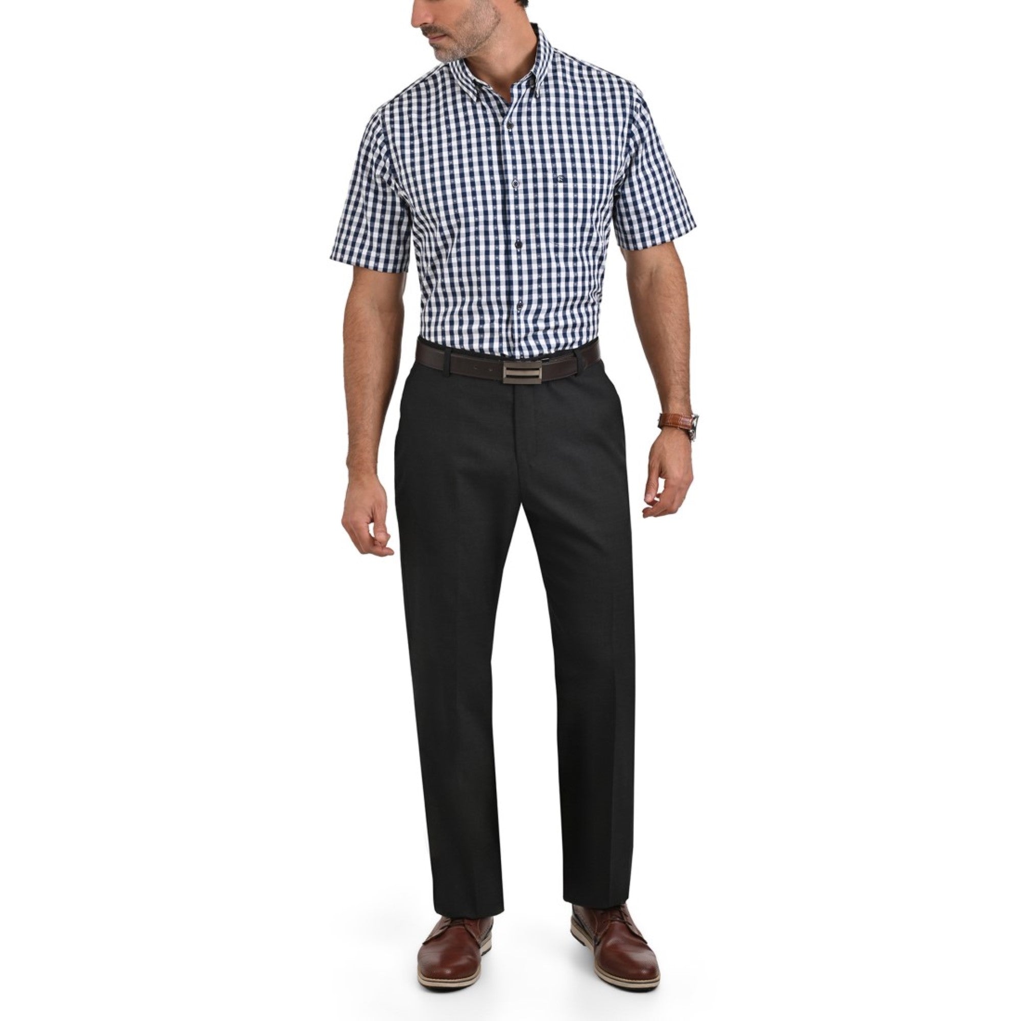 Camisa Sansabelt Regular Fit Botón Oculto 3795