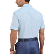 Camisa Sansabelt Regular Fit Botón Oculto 3804 Azul Turqueza