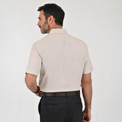 Camisa Sansabelt Para Caballero Manga Corta Regular Fit 7665 Beige