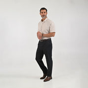 Camisa Sansabelt Para Caballero Manga Corta Regular Fit 7665 Beige