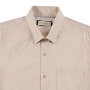 Camisa Sansabelt Para Caballero Manga Corta Regular Fit 7665 Beige