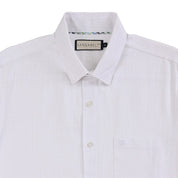 Camisa Sansabelt Para Caballero Manga Corta Regular Fit 8049 Blanco