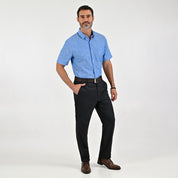 Camisa Sansabelt Para Caballero Manga Corta Regular Fit 8049 Azul Rey