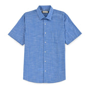 Camisa Sansabelt Para Caballero Manga Corta Regular Fit 8049 Azul Rey