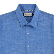 Camisa Sansabelt Para Caballero Manga Corta Regular Fit 8049 Azul Rey