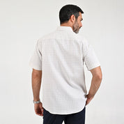 Camisa Sansabelt Para Caballero Manga Corta Regular Fit 8051 Beige