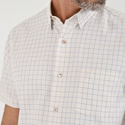 Camisa Sansabelt Para Caballero Manga Corta Regular Fit 8051 Beige