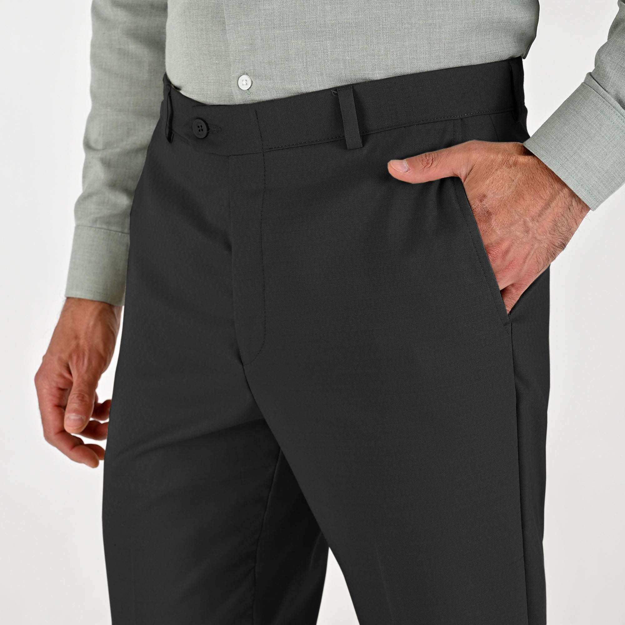 Pantalón Sansabelt Para Caballero Slim Fit 8228 Gris Oxford