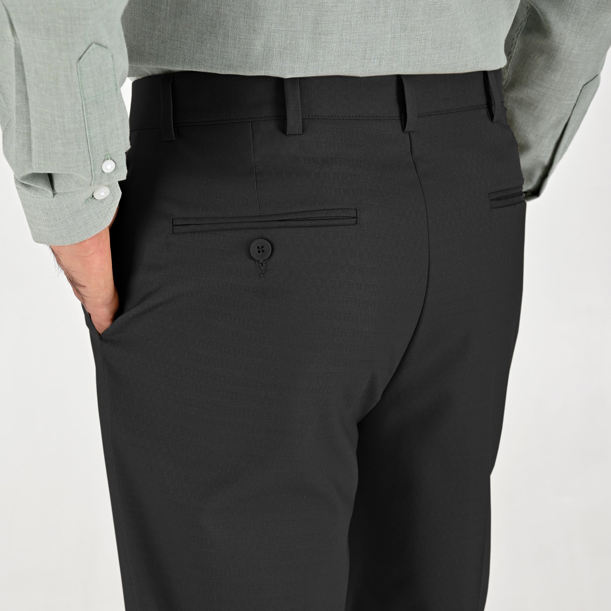 Pantalón Sansabelt Para Caballero Slim Fit 8228 Gris Oxford
