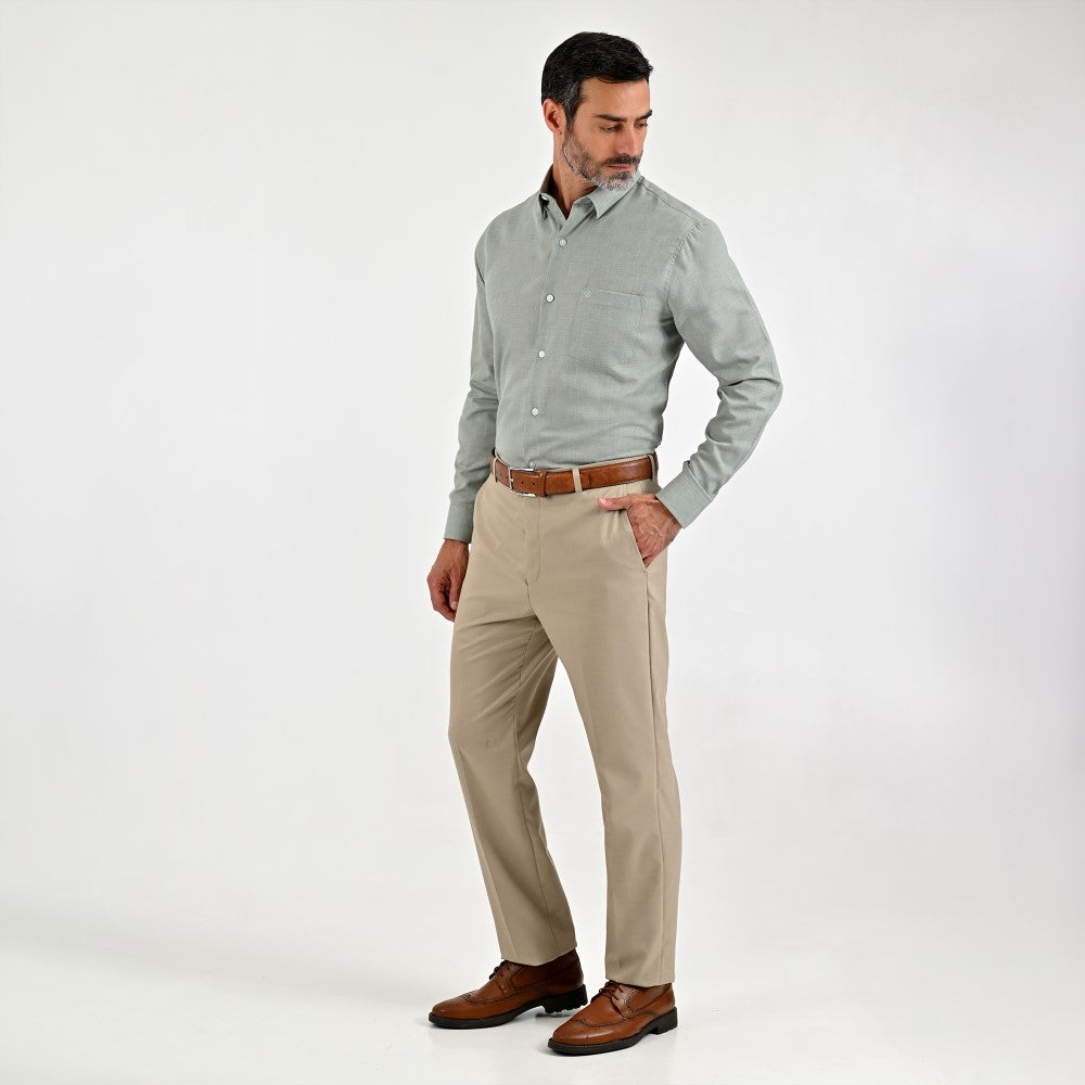 Pantalón Sansabelt Para Caballero Slim Fit 8228 Beige