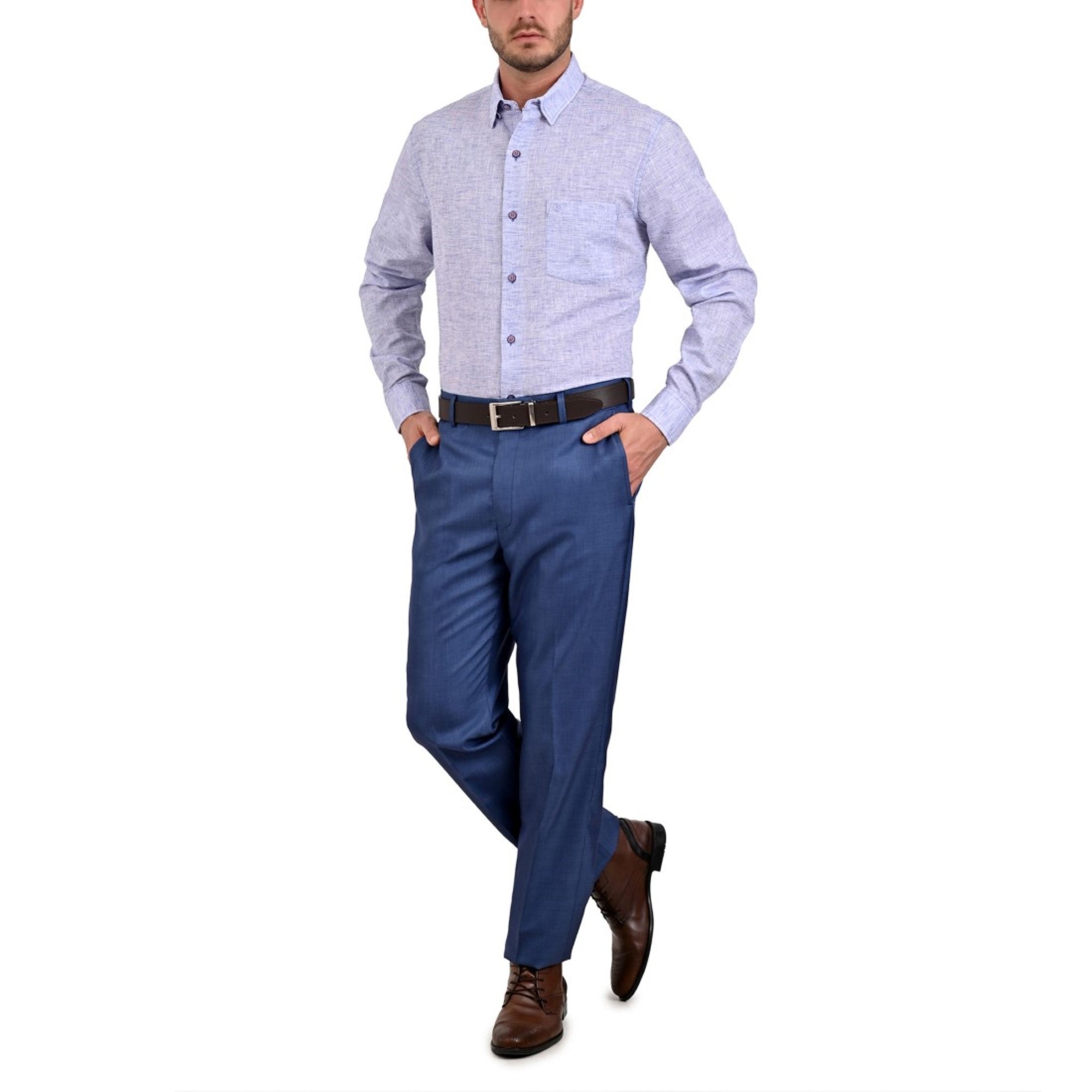 Pantalón de Ventir Sansabelt Cintura Ajustable Fit 3787 Azul Pizarra