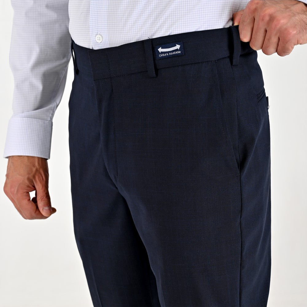 Pantalón Sansabelt Para Caballero Slim Fit 8230 Azul Marino
