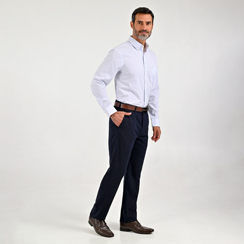 Pantalón Sansabelt Para Caballero Slim Fit 8230 Azul Marino